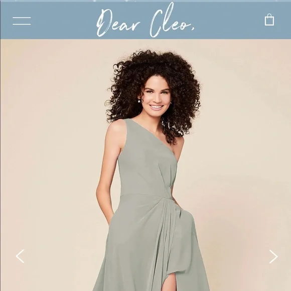 dear cleo bridesmaid dresses Elegant Backless Floral A-Line Floor Length Bridesmaid Dress main image 1